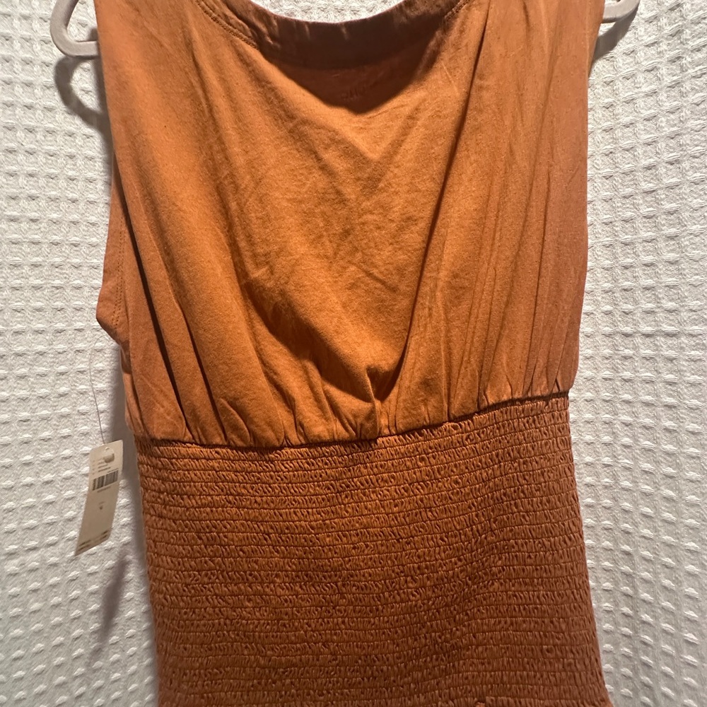 Pilcro Rust Orange Ruched Tank - Picture 5 of 5